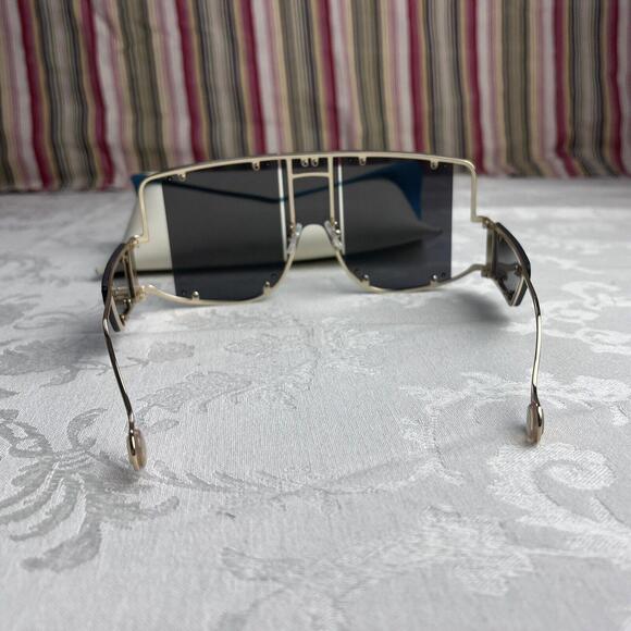 Genuine Fenty Blockt Black Smoke Gold Metal Frame Sunglasses With Case Only - Picture 9 of 16